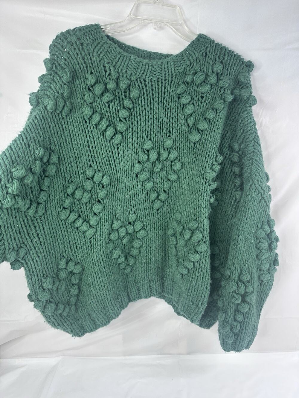 Wishlist Chunky Knit Heart Sweater Cozy Romantic Indie Aesthetic Relaxed